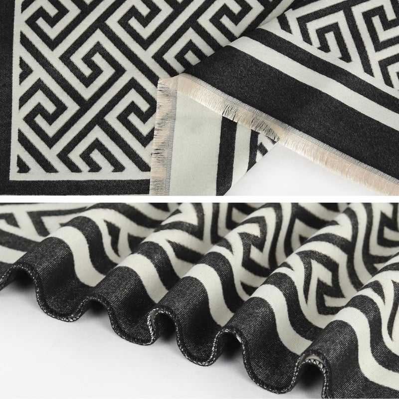 EXTREE Scarfs for Women Pashmina Silky Shawl Wrap for Evening Dressing Blanket Open Front Poncho Cape - Image 3